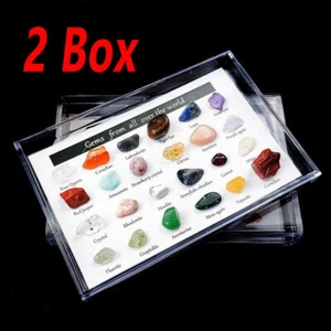 Natural Chakra Healing Crystal Reiki Mineral Quartz Rock Stone Obelisk Set 2-Box - Picture 1 of 10