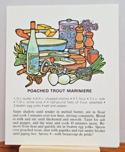 Vintage Recipe Blank Note Card/Greeting Card ~ Original Envelope Included! - Picture 1 of 5