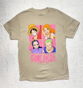 One Piece Anime Strohhut Piraten T-Shirt Erwachsene Small Grafik Beige Brandneu - Bild 1 von 5