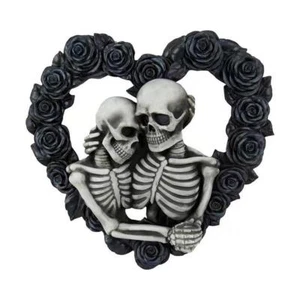 Halloween Gothic Skeleton Wreath House Number Door M4X8 I4J W1W4AU- Wall B9J8 - Picture 1 of 11