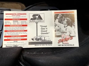 RARE Minnesota Strikers MISL 1987-88 Super America Pocket Schedule, NICE!! - Picture 1 of 2
