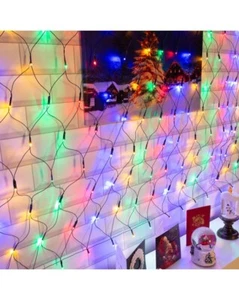The Christmas Workshop 100 LED Net Timer Lights Multicoloured Indoor Or Outdoor - Picture 1 of 3