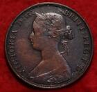 1864 New Brunswick Canada One Cent Foreign Coin
