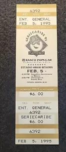 PUERTO RICO SERIE DEL CARIBE TICKET 1995 DOBLE JUEGO ENTRADA GENERAL - Picture 1 of 4