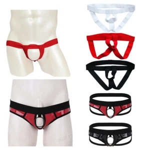 AU Mens Sliding Ring Enhancing Strap Jockstraps T-Back Thongs G-String Underwear - Picture 1 of 37