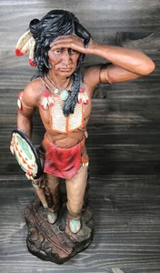 24” Vaughn Kendrick Universal Statuary Corp 1976 - Native American Indian Statue - Picture 1 of 12