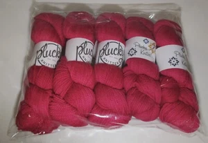 Plucky Knitter Cozy Dk Yarn "Berry Cordial" (bright medium pink) 5 Hanks SW Soft - Picture 1 of 1