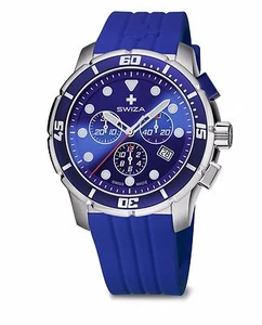 SWIZA WAT.0463.1003 SWISS MADE MODELO TETIS CHRONO DE HOMBRE EN ACERO Y CAUCHO - Foto 1 di 5