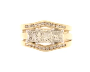 14K Yellow Gold 1.25 Carat Diamond Engagement Ring Bridal Set "MAGIC GLO" - Picture 1 of 7