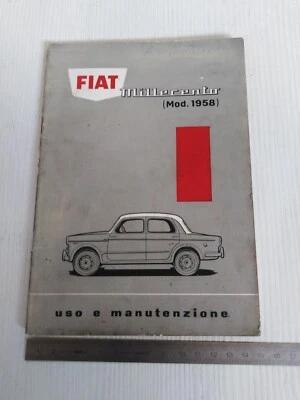 manuale uso manutenzione originale 1958 Fiat 1100 - Immagine 1 di 4