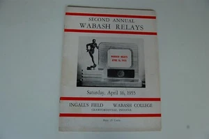 1955 Second Annual Wabash Relays Track & Field Program - Picture 1 of 5
