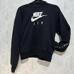 Nike Hoodie Pullover Graphic Design Nike Air Spelled Out Black Youth Size Med - Picture 1 of 6