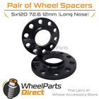 Wheel Spacers (2) Black 5X120 72.6 12Mm For Bmw 2 Series M235i [F23] 14-16