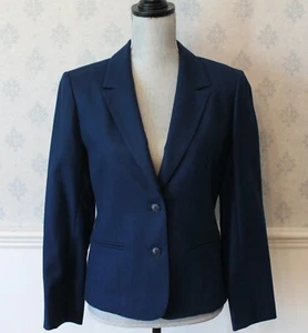 Women's Pendelton Navy Blue Virgin Wool Blazer - Picture 1 of 10