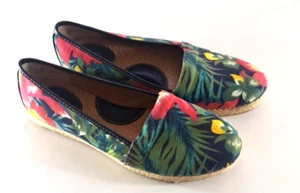 Boc Espadrilles Shoes Womens Slip On Tropical Blue Floral Flats Sneakers 8.5 - Picture 1 of 7