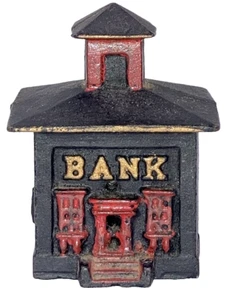 Gusseisen Bank Gebäude Sparschwein - Bild 1 von 8