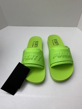 fenty slides lime green