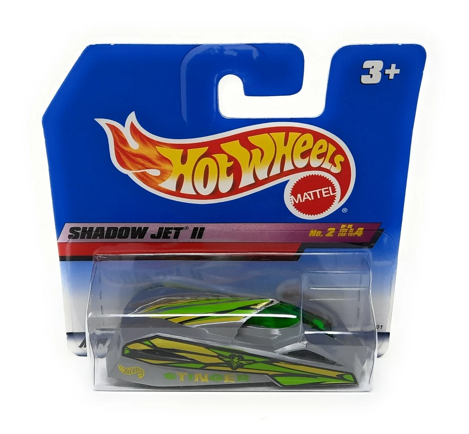Scheda corta Hot Wheels Shadow Jet II argento Stinger 21101 - Immagine 1 di 1