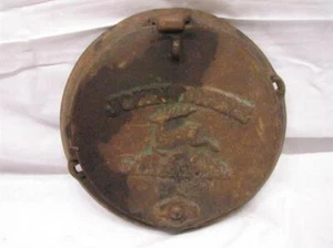 Antique Cast Iron John Deere Moline Ill Corn Planter Lid Advertising Farm Sign B - Picture 1 of 4