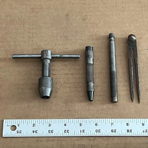 Maschinisten General T-Griff Gewindebohrer Schraubenschlüssel & Lochschieber etc. - 4er Set - Bild 1 von 3