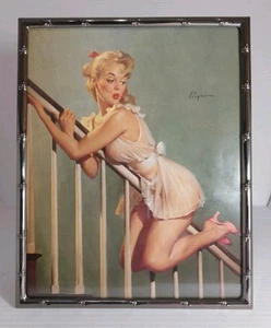 Vintage Gil Elvgren Pin-Up Kunstdruck - Cheeky Blonde Bombshell - gerahmt 8x10 - Bild 1 von 2