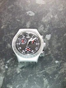 SWATCH "IRONY" ALUMINIUM CHRONOGRAPH WRISTWATCH - Picture 1 of 5