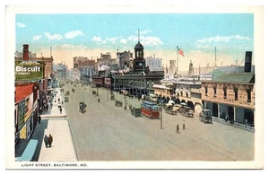 ANTQ Light Street, Cityscape Scene, Baltimore, Maryland Postcard - Picture 1 of 2