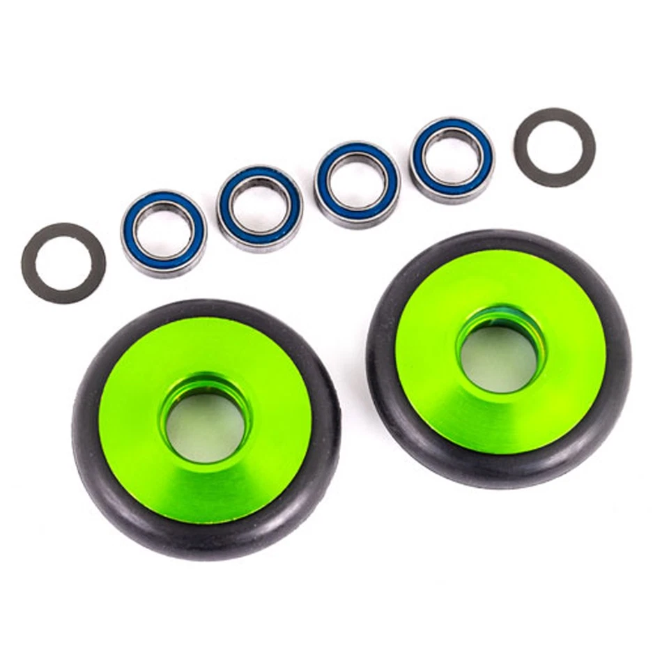 Ruedas de barra Wheelie de aluminio Traxxas 9461G verde (2): Bandit/Rustler/Stampede Foto 1 de 1
