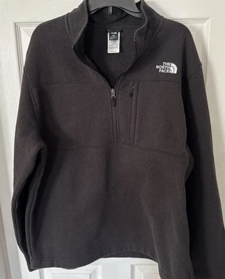 The North Face Cap Rock 1/2 Zip Sweater Pullover Mens XL Fleece Black - Image 1 of 4