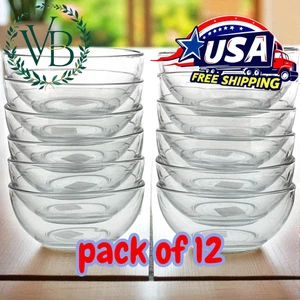 Juego de 12 cuencos de cereal Libbey Moderno cupé diseño moderno cuencos de vidrio duraderos - Imagen 1 de 5