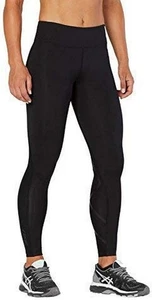 Nuevas mallas de compresión 2XU para mujer de tiro medio con almacenamiento puntos 3D negras pequeñas - Imagen 1 de 4