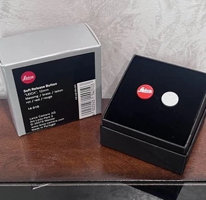Genuine Leica M Soft Release Button 12mm Red "Leica" Lettering #14010 - Picture 1 of 4
