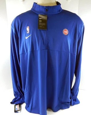 Camisa pulóver QuaterZip azul emitida por el equipo Detroit Pistons 2019-20 para hombre 3XL 3 Foto 1 de 4