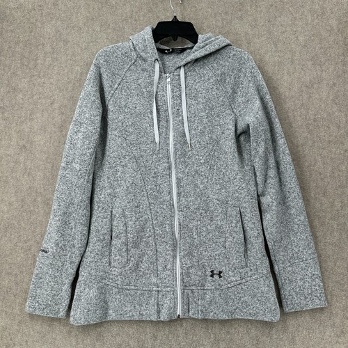 VETEMENTS Felpa con cappuccio Under Armour Storm donna LG Terrycloth grigio logo full zip tasche