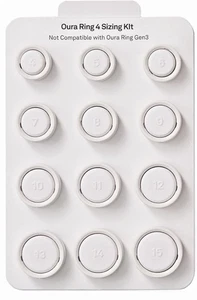 Oura Ring 4 Größen Set - Finden Sie Ihre perfekte Passform vor dem Kauf, Größen 4-15 - Bild 1 von 4