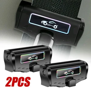 2pcs Auto Car Parts Seat Belt Clip Holder Stopper Buckle Clamp Auto Accessories - Picture 1 of 15