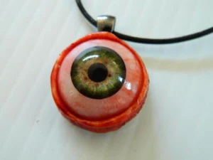 Halloween Horror Prop -  EYEBALL Pendant for costume or cos play! (Green) - Picture 1 of 1