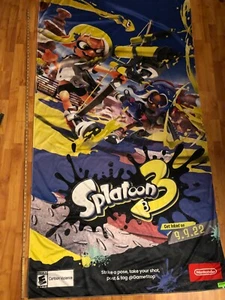 Splatoon 3 Gamestop Fabric Promo Poster 7ft x 4ft - Picture 1 of 6