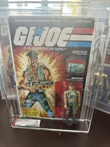 G.I. Joe Gung-Ho. 1983 AFA 75 C75/B80/F85 Peach Card - 20 Back - Freshly Graded - Picture 1 of 12