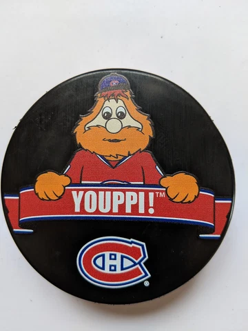 MONTREAL CANADIENS Official MASCOT Souvenir Hockey Puck  "YOUPPI" Cover