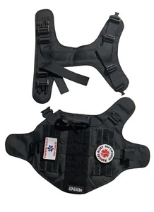 Tactical Style XL Dog Harness Metal Buckles & Service Dog Patches NEW! - Picture 1 of 3