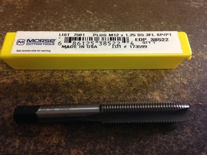 M12 x 1,25 D5 SCHNELLARBEITSSTAHL 3 FLÖTEN SPIRAL PUNKT STECKER GEWINDEBOHRER - Bild 1 von 1