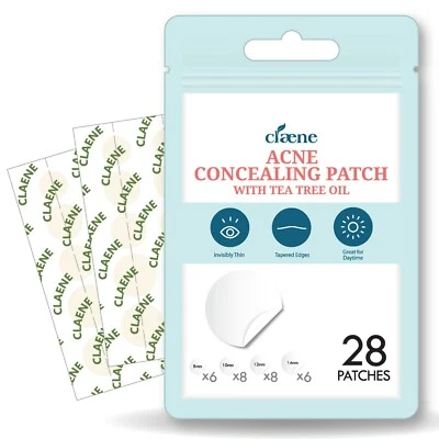 Claene Hydrocolloid Acne Pimple Concealing Patches Facial Stickers 4 Sizes 28 Ct - Image 1 of 4