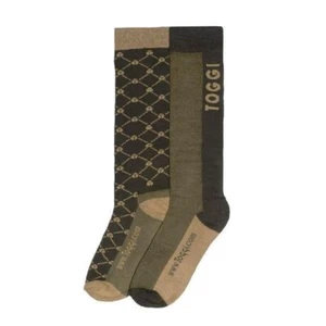 Toggi Ladies Eloise Twin Pack Socks Dark Green - Picture 1 of 1