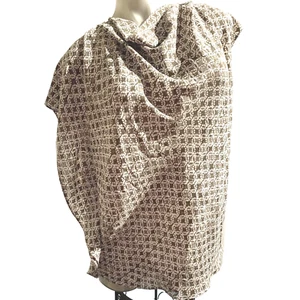 NWT Halston Taupe and Cream White Bohemian Career Sleeveless Tank Top Small 4 6 - Picture 1 of 12