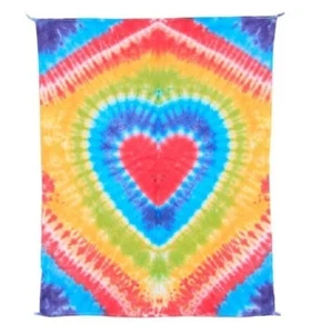 New Rainbow Mini Heart Tie Dye Gift Tapestry 30x45 Dorm Room Hippie Poster Decor - Picture 1 of 2