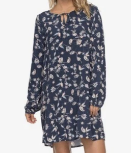 Ladies Size S Blue ROXY VIEW DELIGHTS Long Sleeve Dress *NEW* RRP $89.99 - Picture 1 of 7