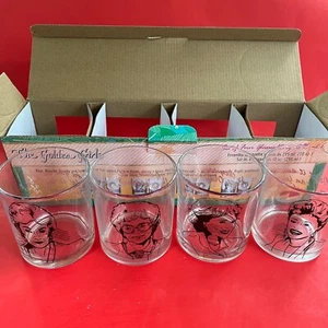set of (4) fun GOLDEN GIRLS glasses--10 oz. ROSE blanche DOROTHY sophia--NEW NIB - Picture 1 of 12