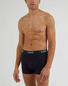 Lee Mens 2-Pack Trunk Boxer Shorts Black Iris - Picture 1 of 6
