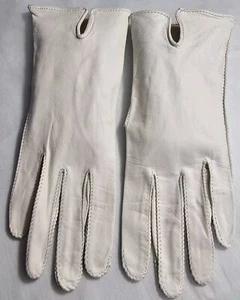 Deerskin Trading Post Women's Sheepskin Leather Gloves Size S White Unworn Soft - Picture 1 of 7